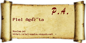 Plel Agáta névjegykártya